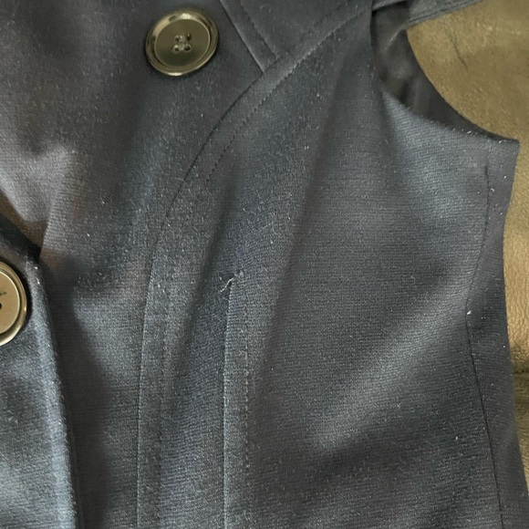 David Meister Navy Blue Retro Double Button Sheath Polyester Rayon Dress 6 - Picture 15 of 16